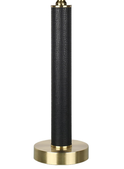 Midnight Regent - 27 X 11 - Pu Leather Table Lamp (Set of 2) - Black Pu Gator Leather
