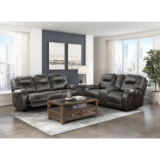 Gainesville - Double Reclining Sofa - Chocolate