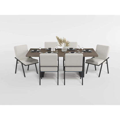 Rochelle - Dining Table - Black / Brown
