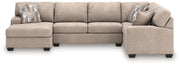Furniture City - MS - Ashley Furniture - Newellen Sectional - RAF 3-Piece Sleeper Sectional with Chaise / Hemp - 48404S5