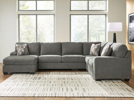 Furniture City - MS - Ashley Furniture - Revenna Sectional - RAF 3-Piece Sectional with Chaise / Greystone - PC48405S1