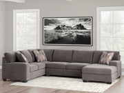 Furniture City - MS - Ashley Furniture - Newellen Sectional - LAF 3-Piece Sectional with Chaise / Greystone - 48405S2