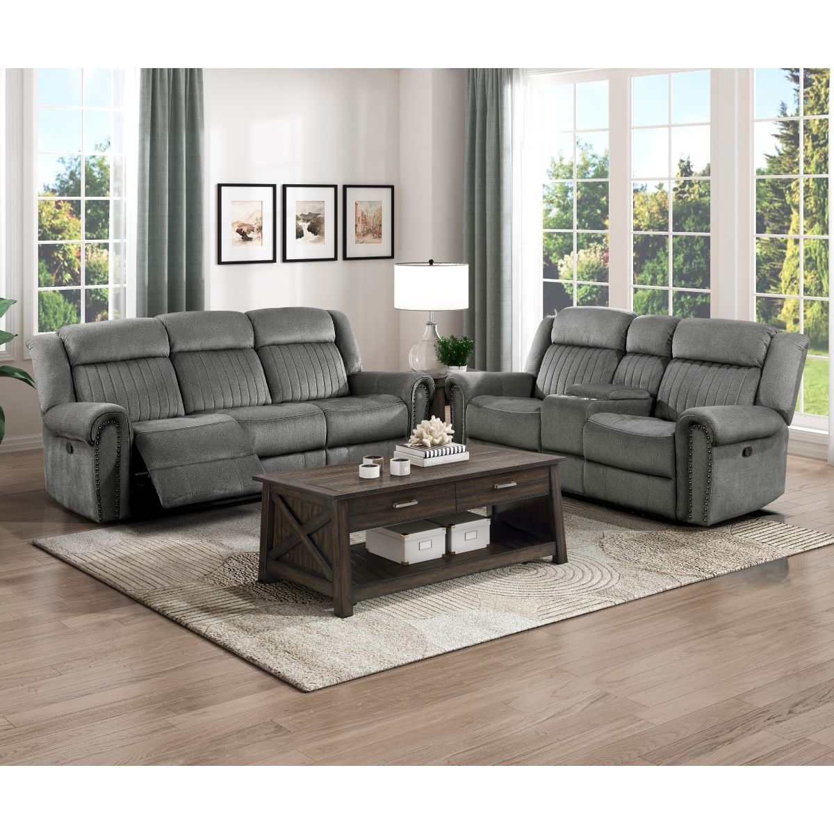 Brennen - Double Reclining Loveseat With Center Console