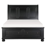 Laurelin - Sleigh Platform Bed With Footboard Storage