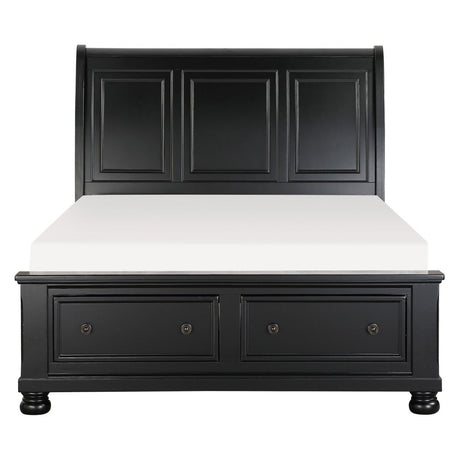 Laurelin - Sleigh Platform Bed With Footboard Storage