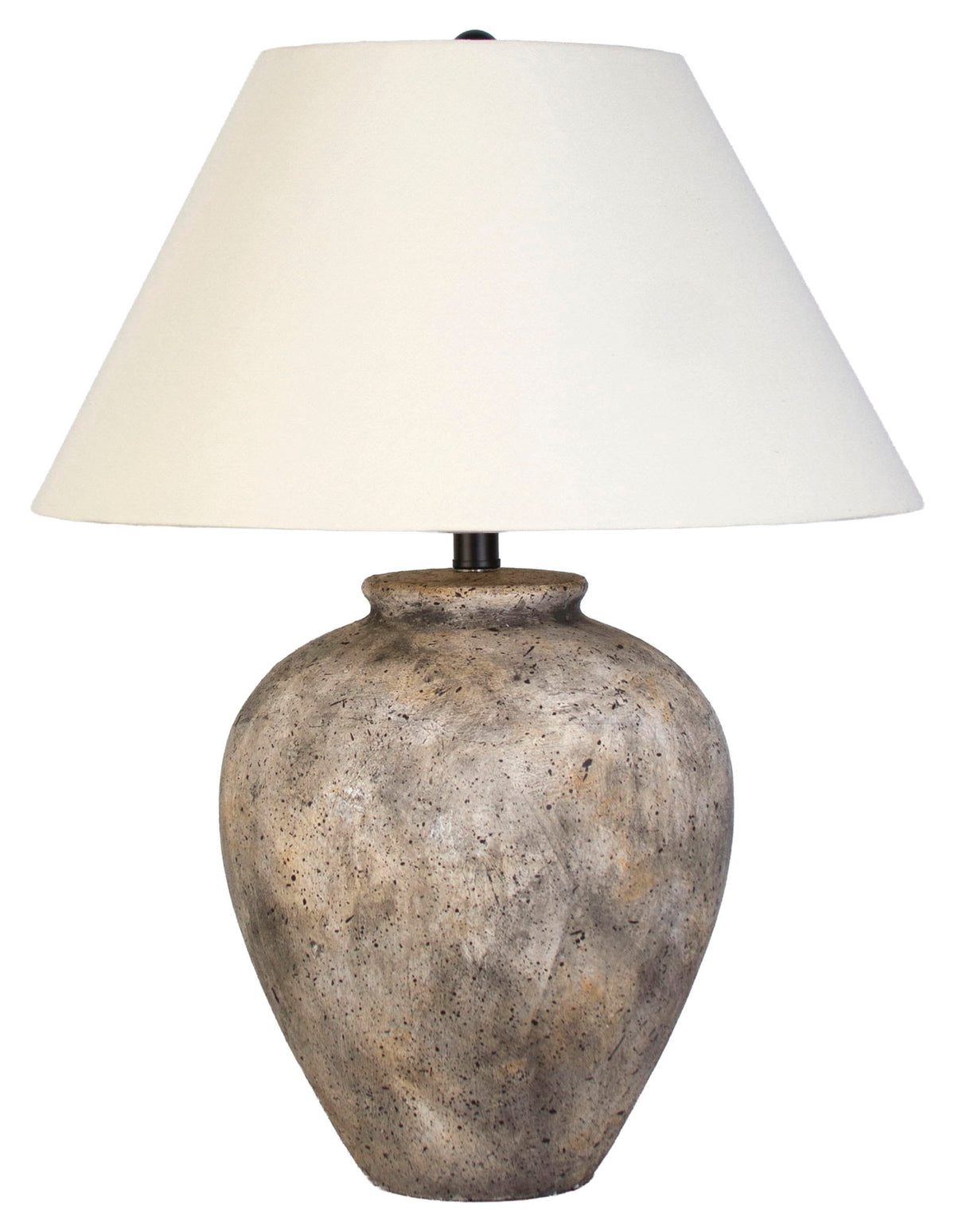 Earthen Stillness - 26 X 19 - Ceramic Table Lamp (Set of 2) - Weathered Stone
