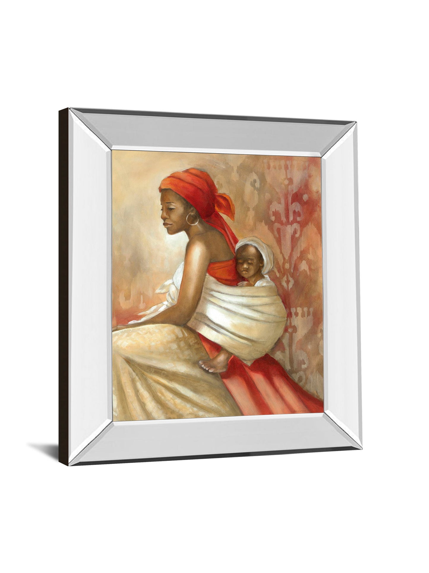 Beauty Of Love Il By Carol Robinson - Mirror Framed Print Wall Art - Light Brown