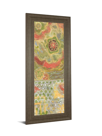 Moroccan Whimsy I By Karen Deans - Framed Print Wall Art - Green
