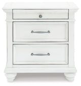 Kanwyn - Three Drawer Night Stand - Whitewash