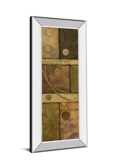 Circle Game Il By Norm Olson - Mirror Framed Print Wall Art - Light Brown