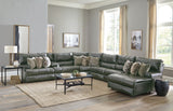 Como - 7 Piece Italian Leather Match Reclining Sectional