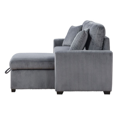 Rhett - 3 Piece Reversible Sectional With Pull-Out Bed And Hidden Storage