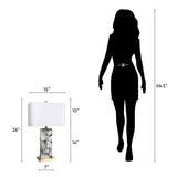 "Alabaster Mosaic" Alabaster Table Lamp (Set of 2) - Alabaster / Soft Gold