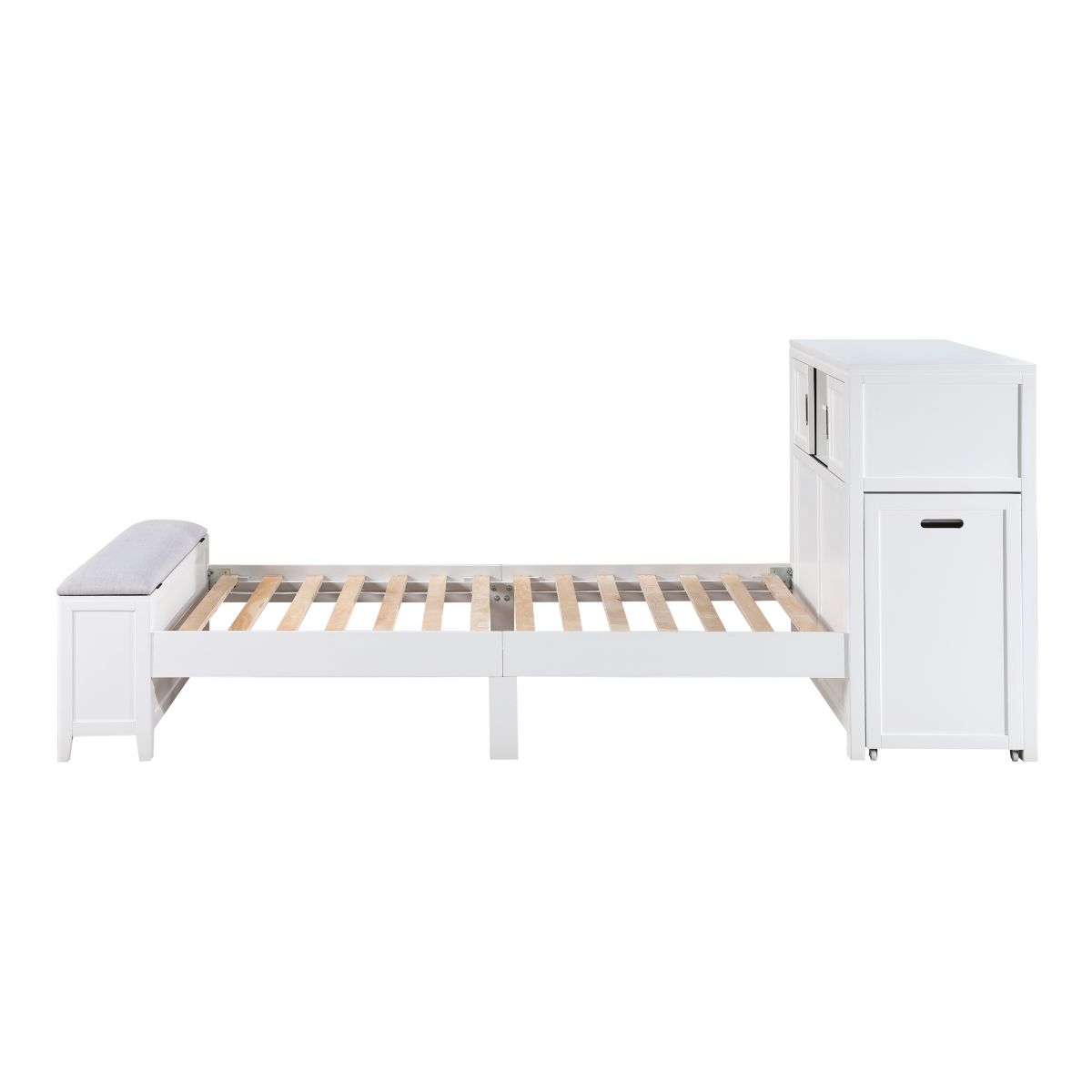 Sloane - Bookcase Bed With Hidden Desk, Stool And Storage Bench