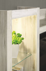 Bellaby - Entertainment Center - TV Stand With Faux Firebrick Fireplace Insert - Whitewash