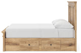Makidern - Panel Storage Bed With 2 Under Bed Storage Units