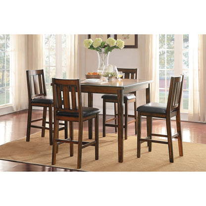 Delmar - 5 Piece Pack Counter Height Set - Espresso / Black