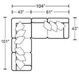 Glacier - Sectional With Included Accent Pillows