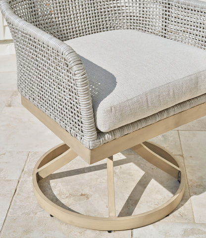 Seton Creek - Swivel Chair With Cushion (Set of 2) - Gray