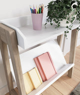 Blariden - Small Bookcase - White / Tan