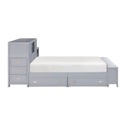 Sloane - Bookcase Bed With Hidden Desk, Stool And Storage Bench