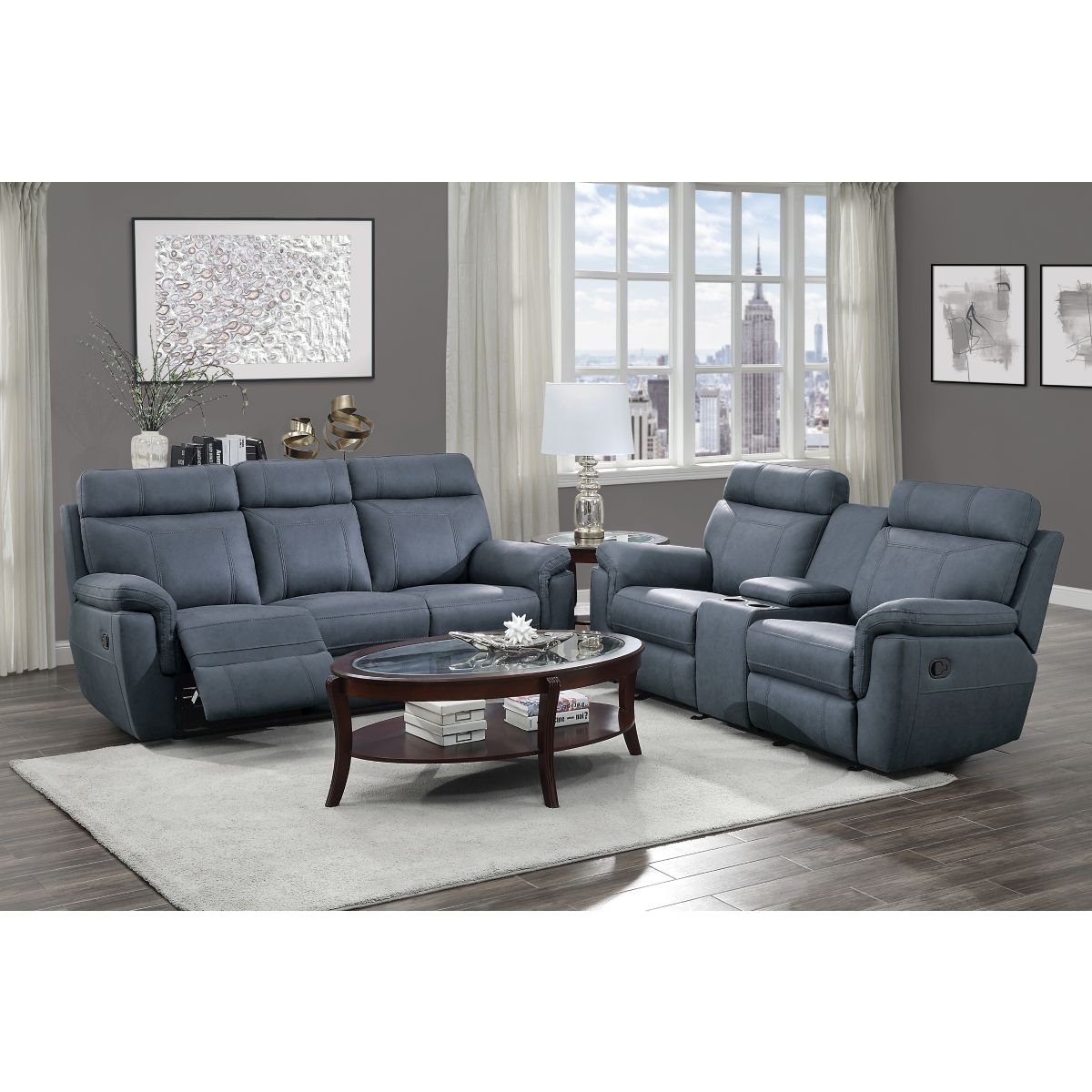 Clifton - Double Reclining Sofa With Center Drop-Down Cup Holders