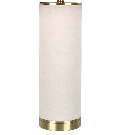 Linen Haven - 31 X 17 - Textured Linen Table Lamp (Set of 2) - Ivory Textured Linen