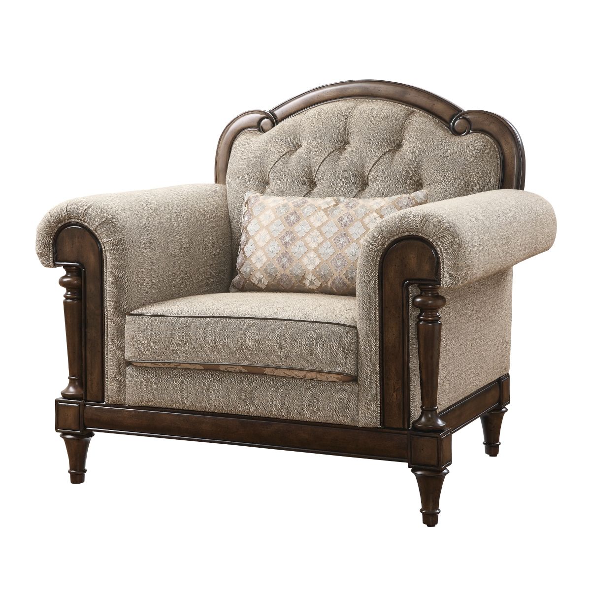 Heath Court - Chair - Dark Brown / Gray