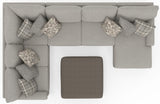 Livingston - Sectional With Comfort Coil Seating, 40" Cocktail Ottoman And Accent Pillows Included