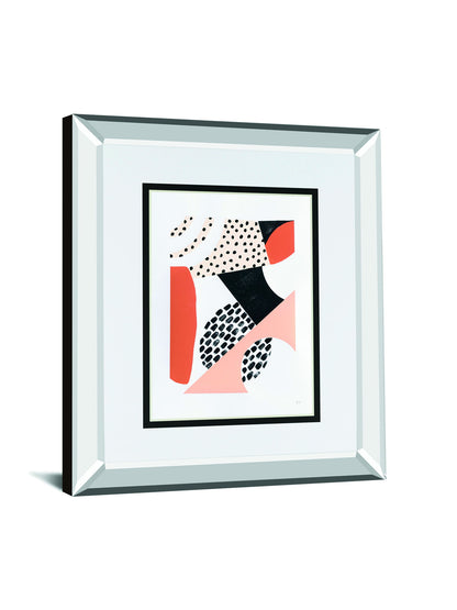 Luminous Tumble II By Laura Marshall Mirrored Frame - White