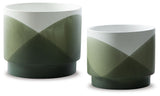 Ardenridge - Planter Set (Set of 2) - Green / White
