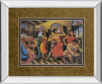 Roadhouse By Sarah Jenkins - Mirror Framed Print Wall Art - Light Brown