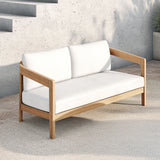 Wesley - Patio Loveseat With Cushions - White