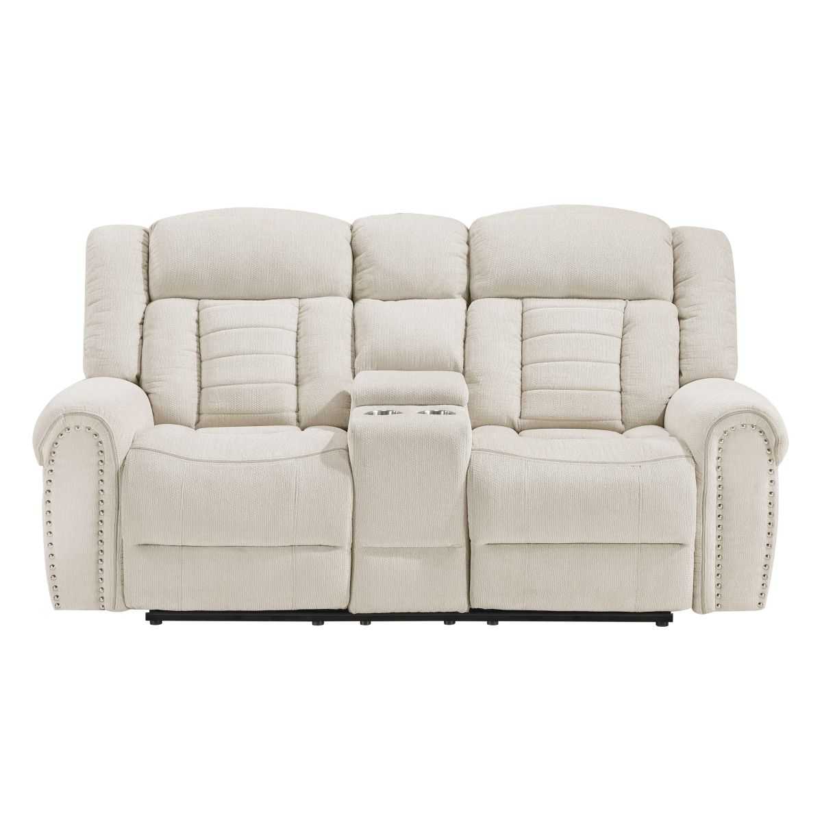Nutmeg - Double Reclining Loveseat With Center Console