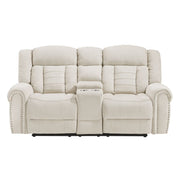 Nutmeg - Double Reclining Loveseat With Center Console