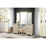 Celandine - Vanity Dresser With Mirror - Gold / Silver / Champagne