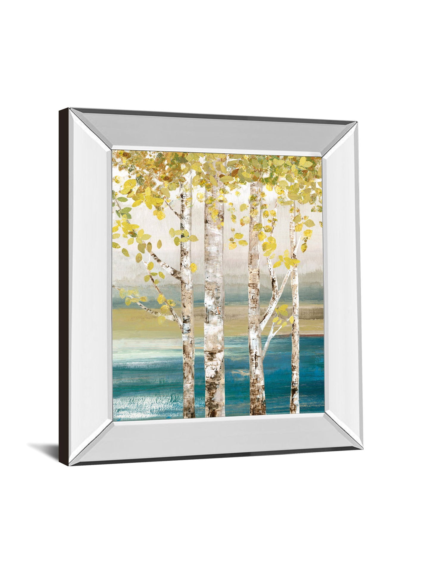 22x26 Down By The River By Allison Pearce - Mirror Framed Print Wall Art - Beige