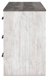 Shawburn - Home Office Desk - White / Dark Charcoal Gray