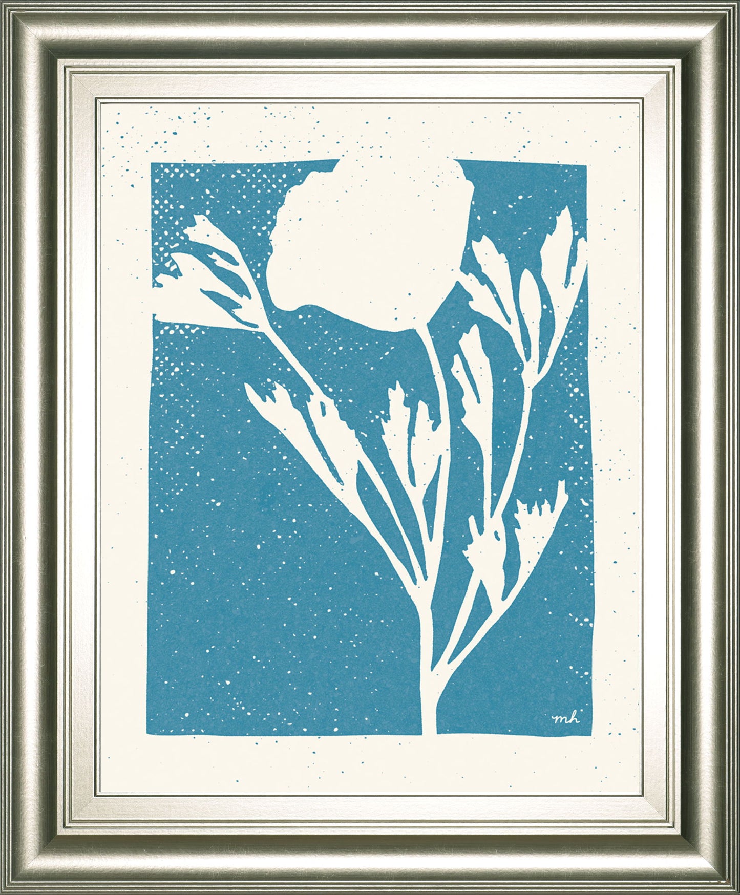 Joyful Spring II By Moira Hershey - Framed Print Wall Art - Blue