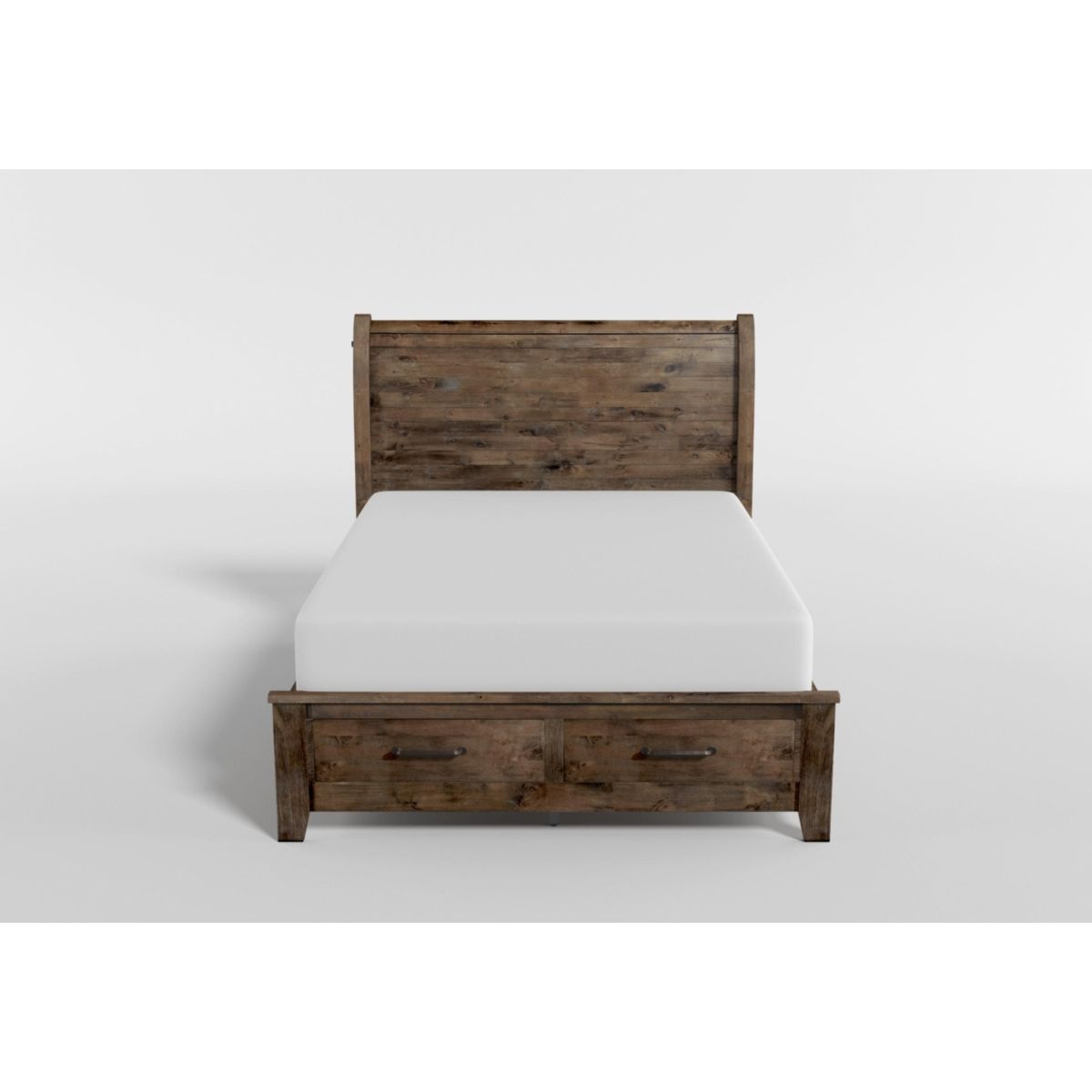 Jerrick - Sleigh Platform Bed With Storage Footboard