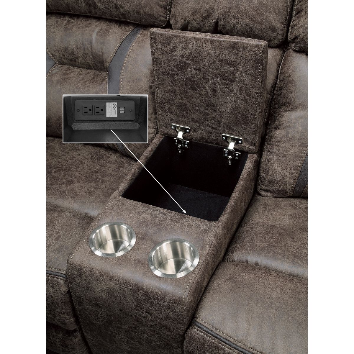Madrona Hill - Double Reclining Loveseat With Center Console