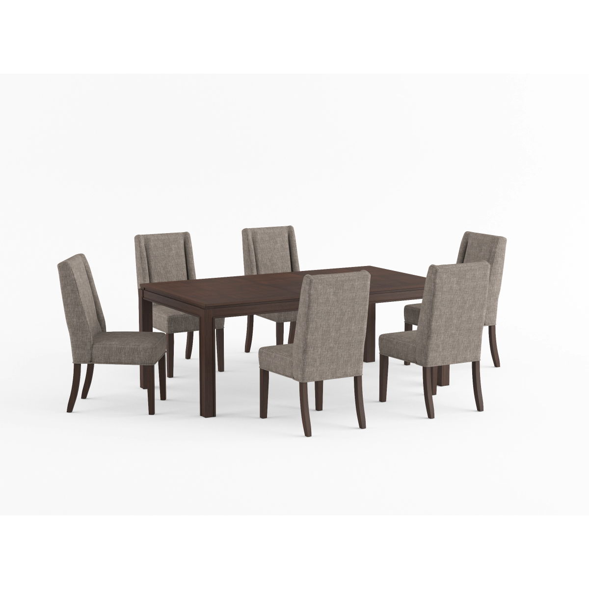 Kavanaugh - 5 Piece Dining Room Set (Table & 4 Side Chairs) - Dark Brown / Gray