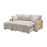 Pompano - Sectional With Chaise, Pull-Out Bed And Hidden Storage, Charging Ports