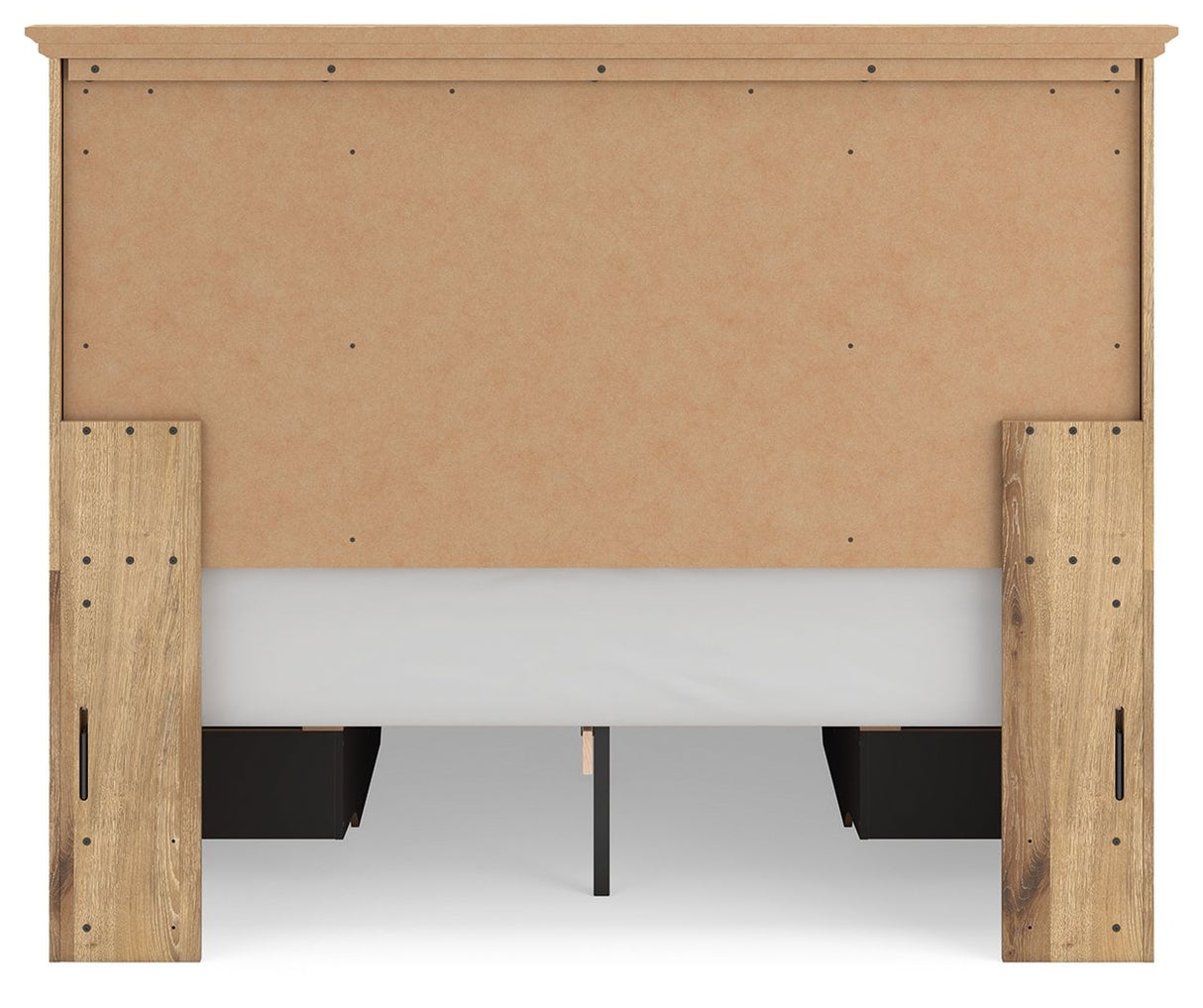 Makidern - Panel Storage Bed With 2 Under Bed Storage Units