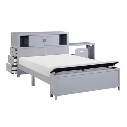 Sloane - Bookcase Bed With Hidden Desk, Stool And Storage Bench