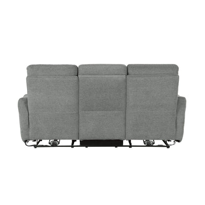 Edition - Power Double Lay Flat Reclining Sofa With Power Headrests And USB Ports - Dove Gray