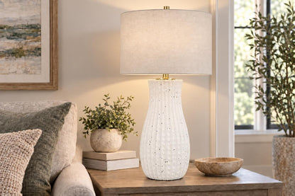 Chalkshore - 31 X 16 - Ceramic Table Lamp - White Speckled Ceramic