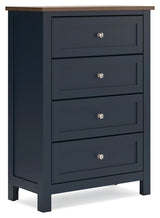 Landocken - Four Drawer Chest - Brown / Blue