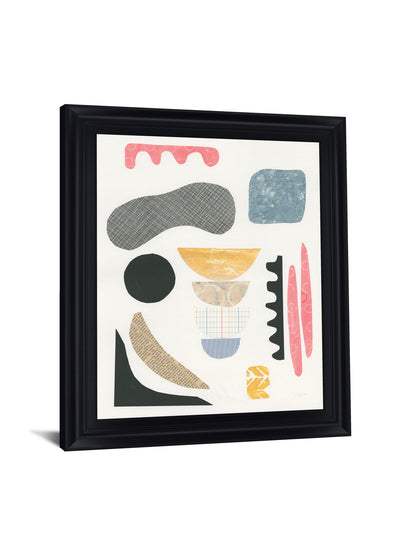 Playful Shapes - 28" x 34" Framed Wall Art - Pink