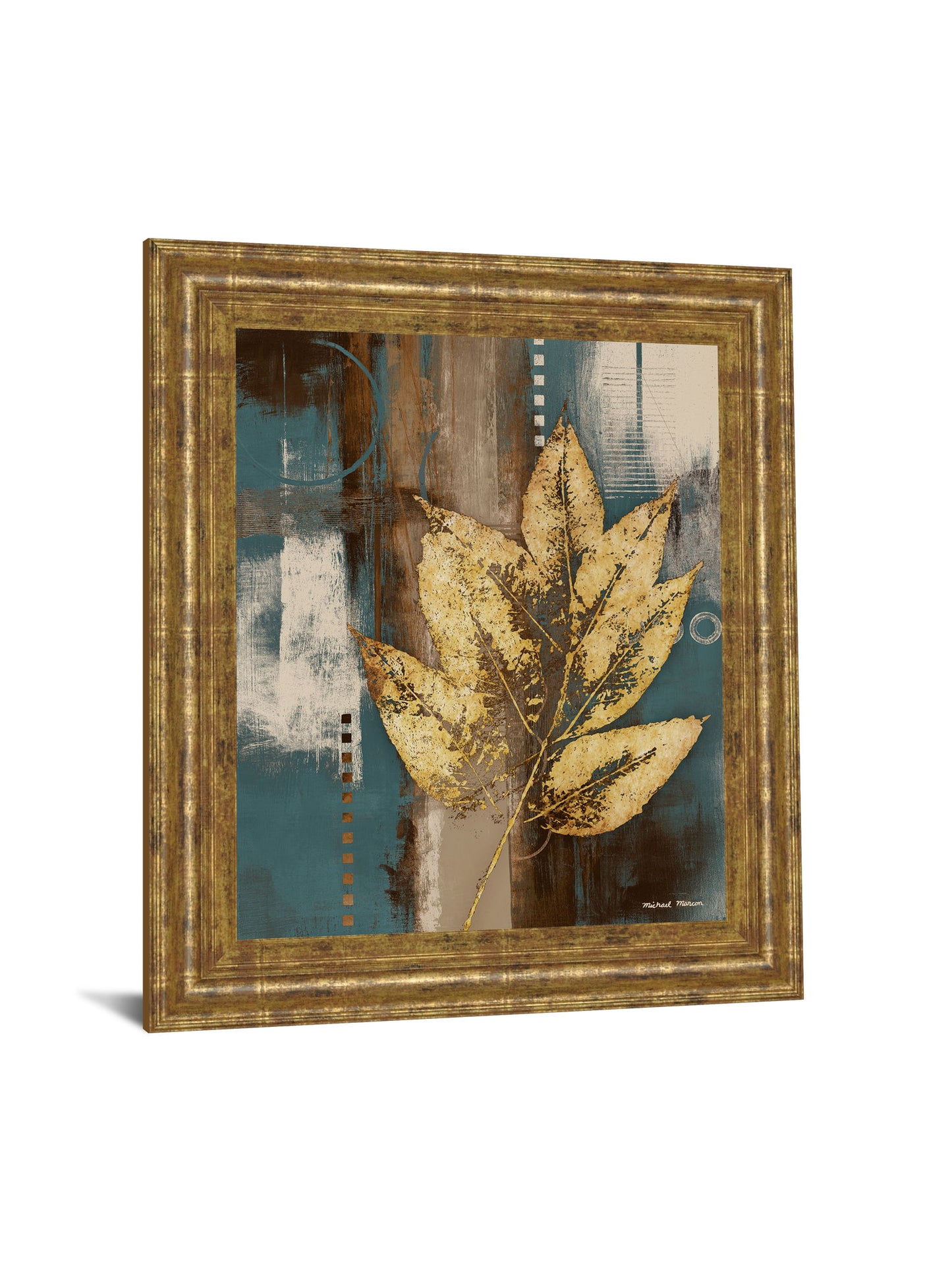 Golden Force I By Michael Marcon - Framed Print Wall Art - Yellow / Gold